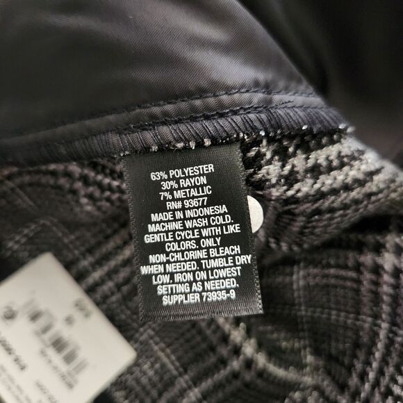 Worthington Womens Metallic Plaid Trousers Straight Leg Size 18 - Picture 9 of 9